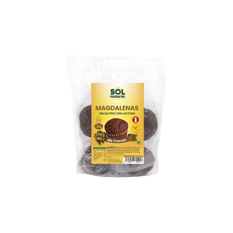 MAGDALENAS S/GLUTEN  SUPER-CHOC 5/U 190 g