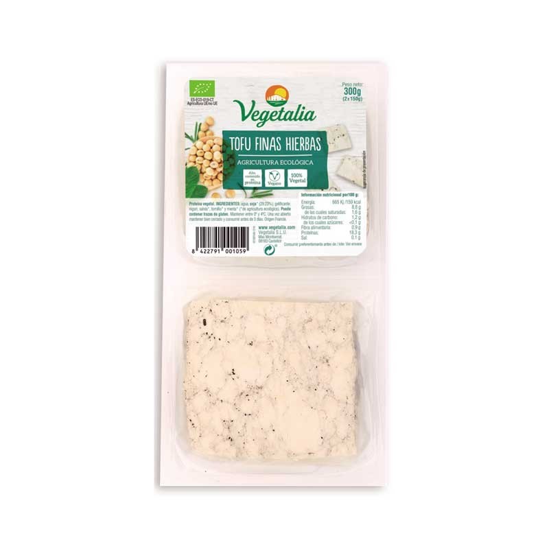 Tofu fresco a las finas hierbas bio 2x150g Vegetalia | Dietisur