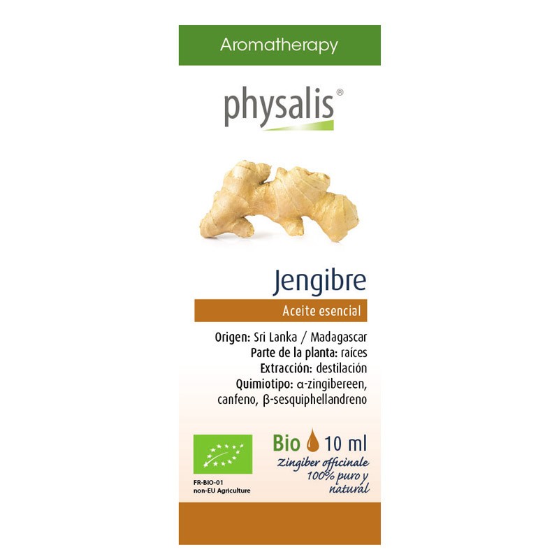 Aceite esencial de jengibre bio 10 ml Physalis | Dietisur