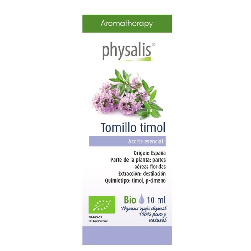 Aceite esencial de tomillo timol bio 10 ml Physalis | Dietisur