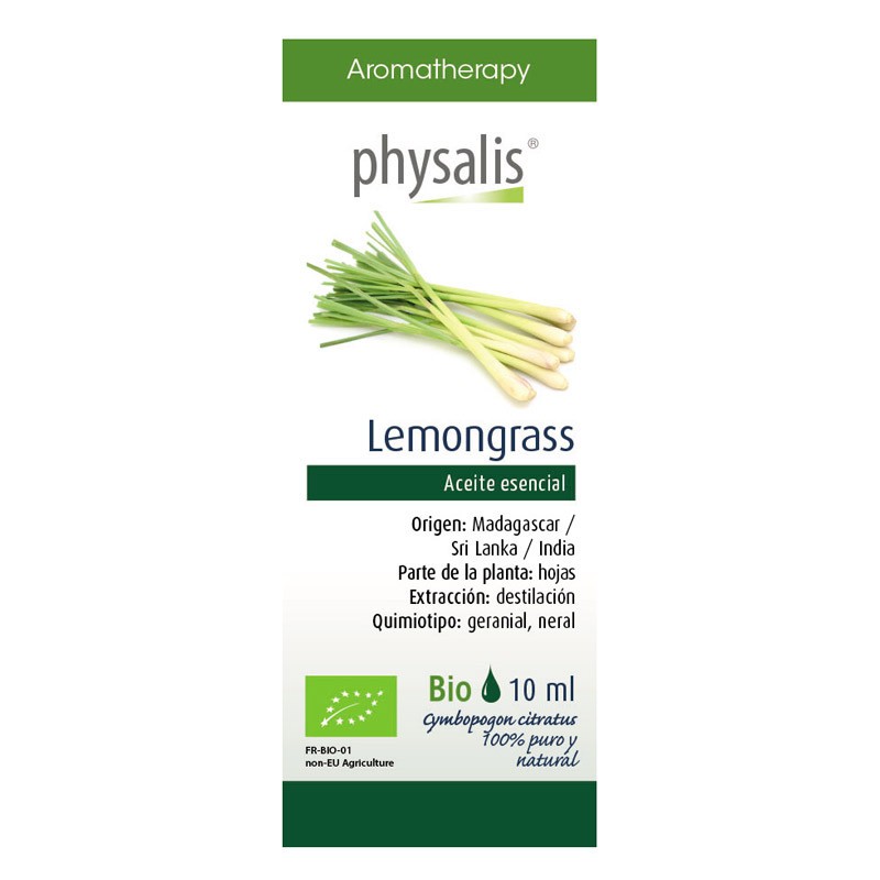 Aceite esencial de lemongrass bio 10ml Physalis | Dietisur
