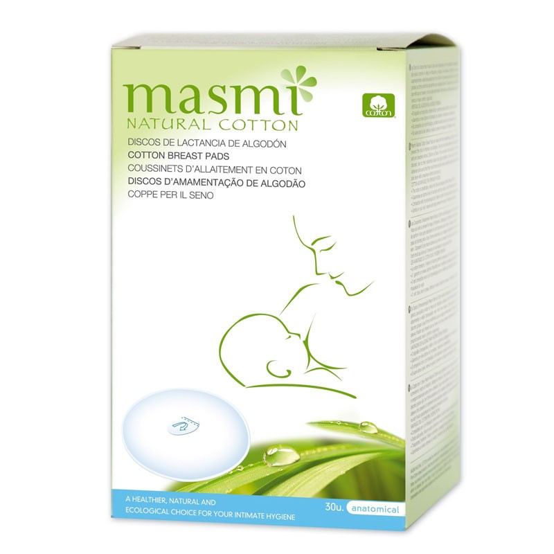 Discos de lactancia algodon bio 30ud Masmi | Dietisur