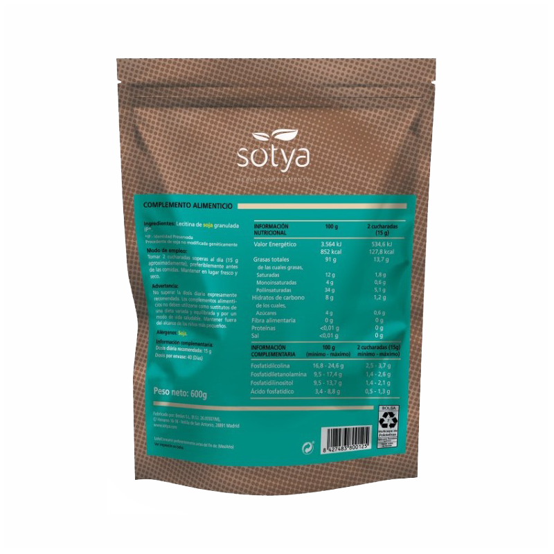LECITINA DE SOJA IP GRANULADA 600G