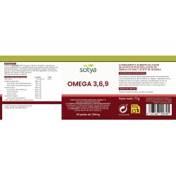 Omega 3, 6 y 9 500mg 110 perlas Sotya | Dietisur