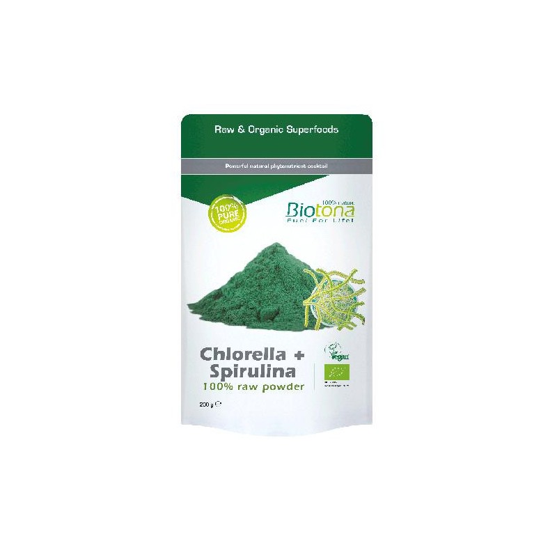 CHLORELLA + SPIRULINA CRUDA 200 G