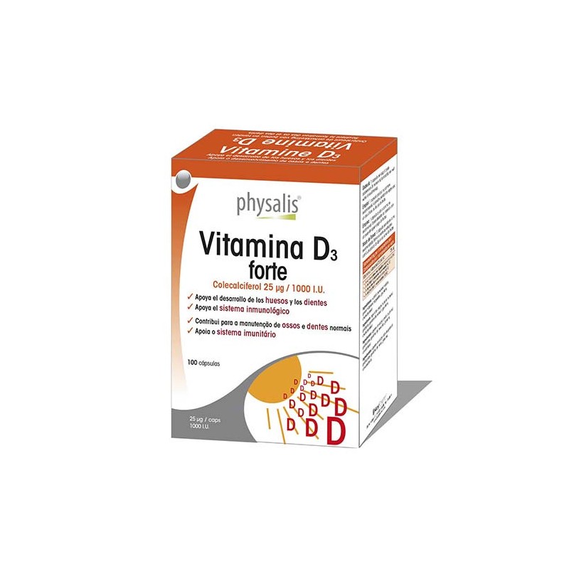 Vitamina D3 forte 100 capsulas Physalis | Dietisur