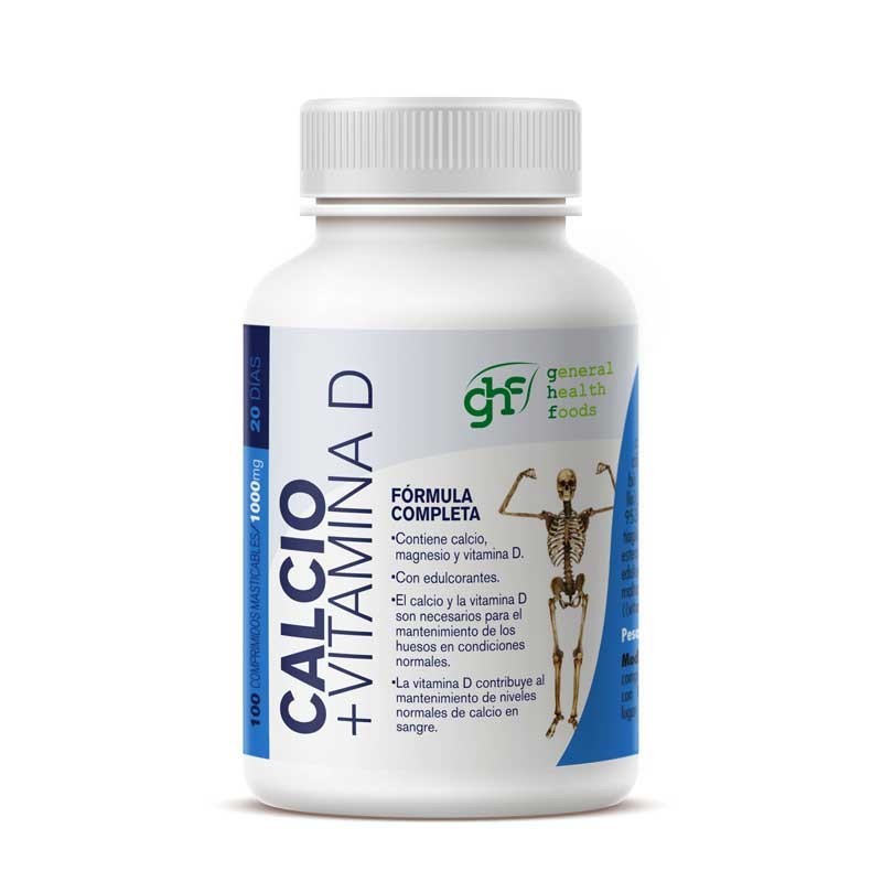 CALCIO+VITAMINA D 1G 100 comp masticables