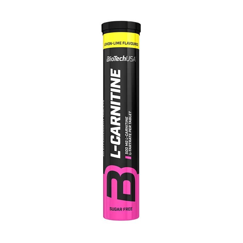 L-Carnitina efervescente lima-limon 500mg 20 comprimidos BioTechUSA...