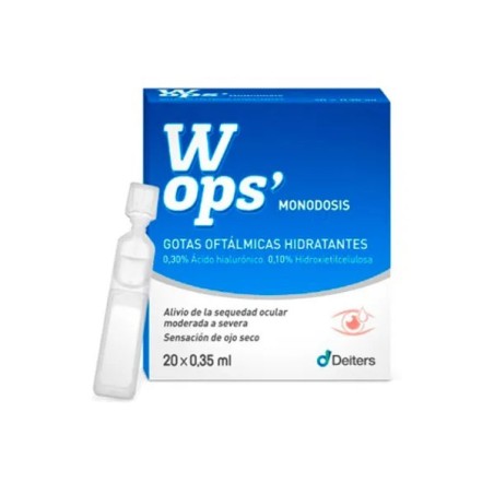 Gotas de ojos Hidratantes acido hialuronico monodosis 20x0.35ml Wops’