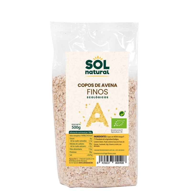 COPOS DE AVENA FINOS BIO 500 g