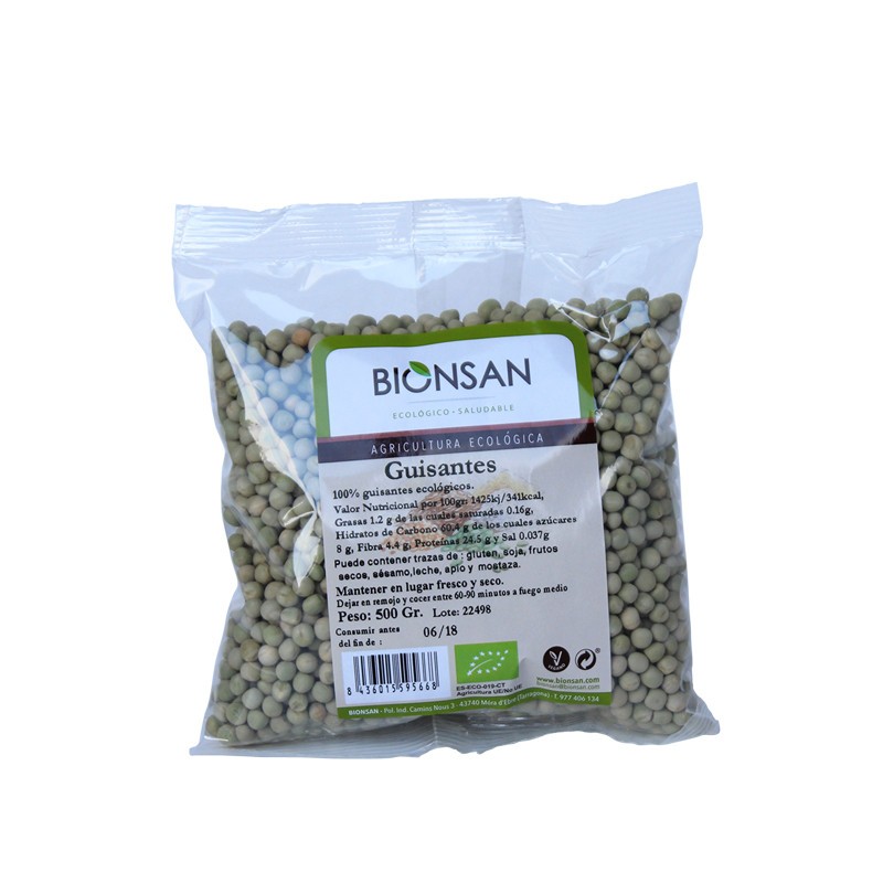 Guisantes Bio 500g Bionsan | Dietisur