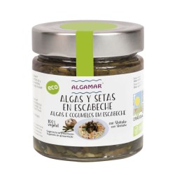 Algas y setas en escabeche bio 160g Algamar | Dietisur