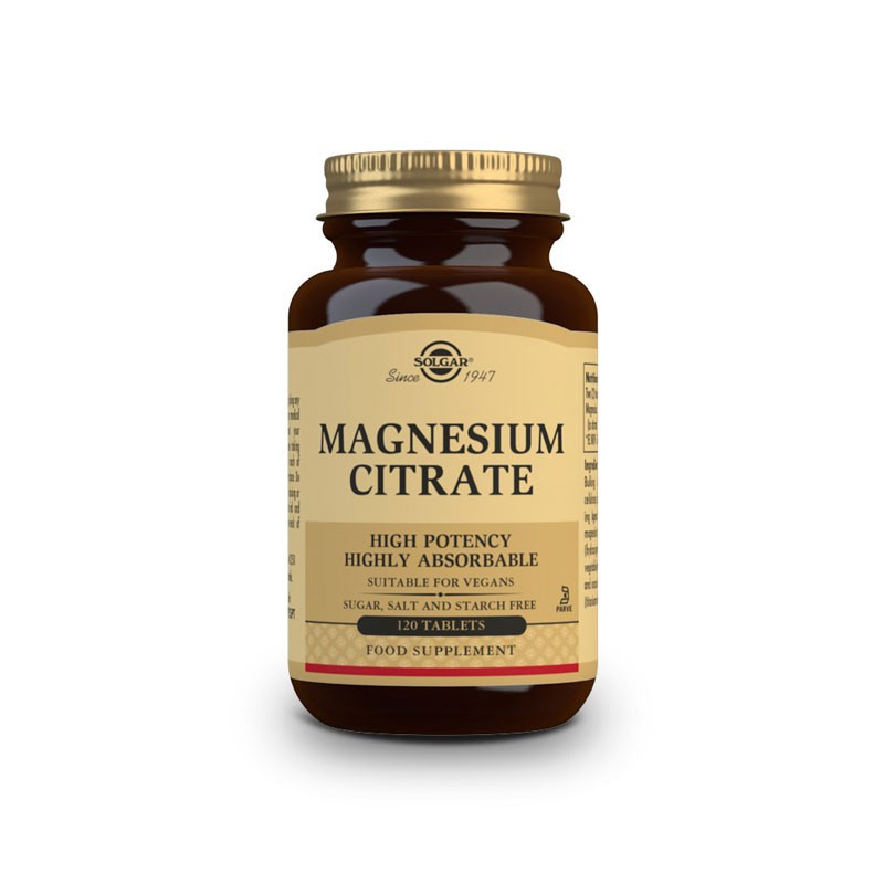 Citrato de Magnesio 200mg 120 comprimidos Solgar | Dietisur
