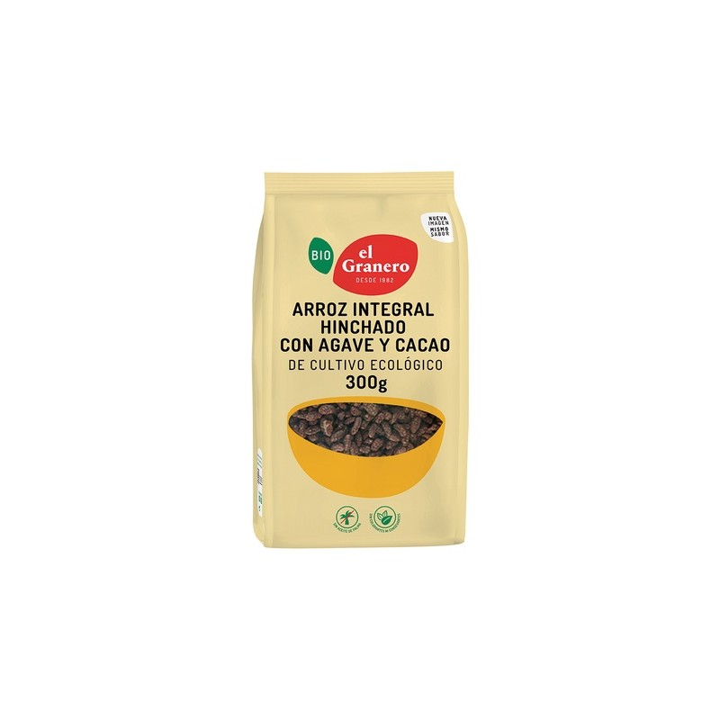ARROZ INTEGRAL HINCHADO CON AGAVE Y CACAO BIO 300