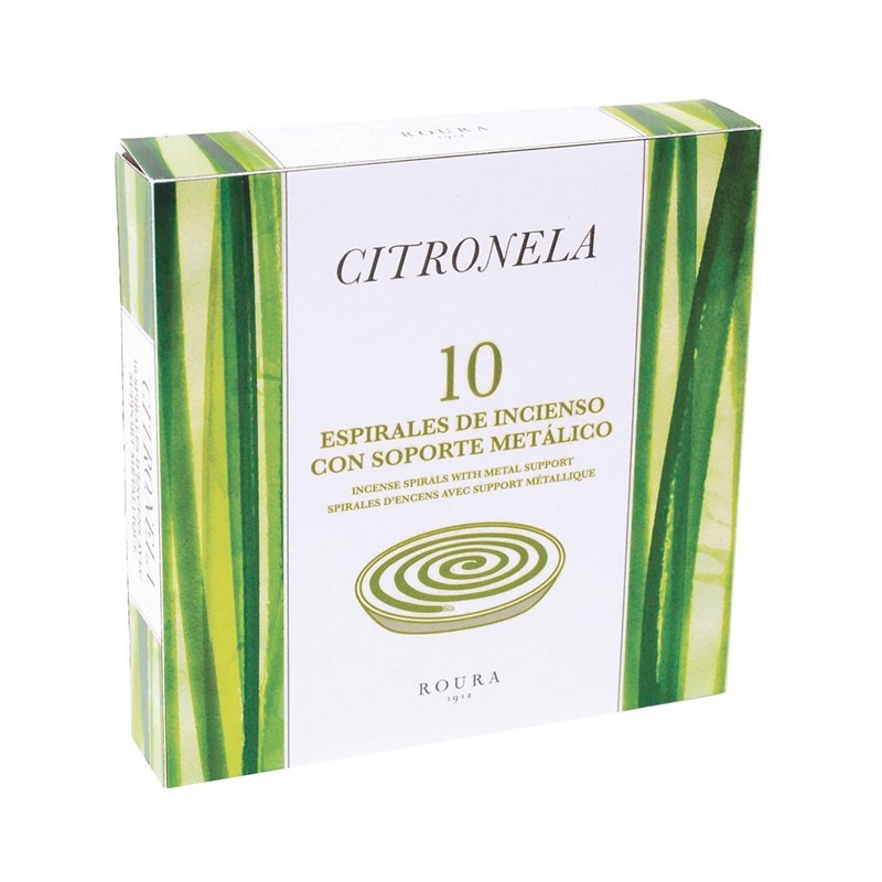 Incienso espiral Antimosquitos Citronela 10 unds Roura | Dietisur