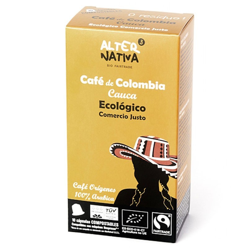 Cafe colombia capsulas compostables bio 10x5g Alternativa 3 | Dietisur