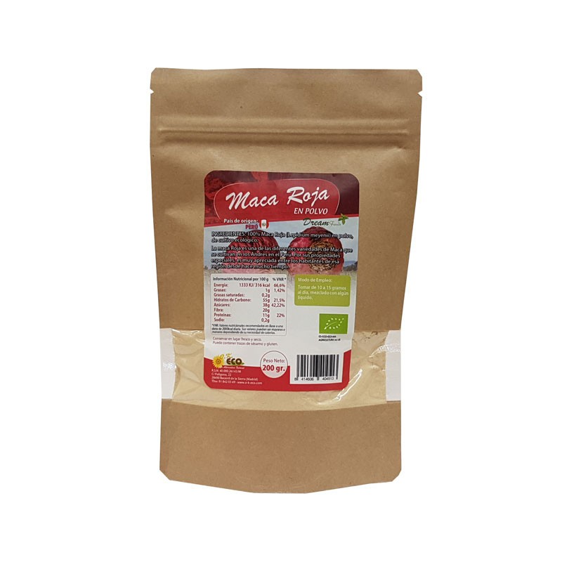 Maca roja bio en polvo 200 g Dream Foods | Dietisur
