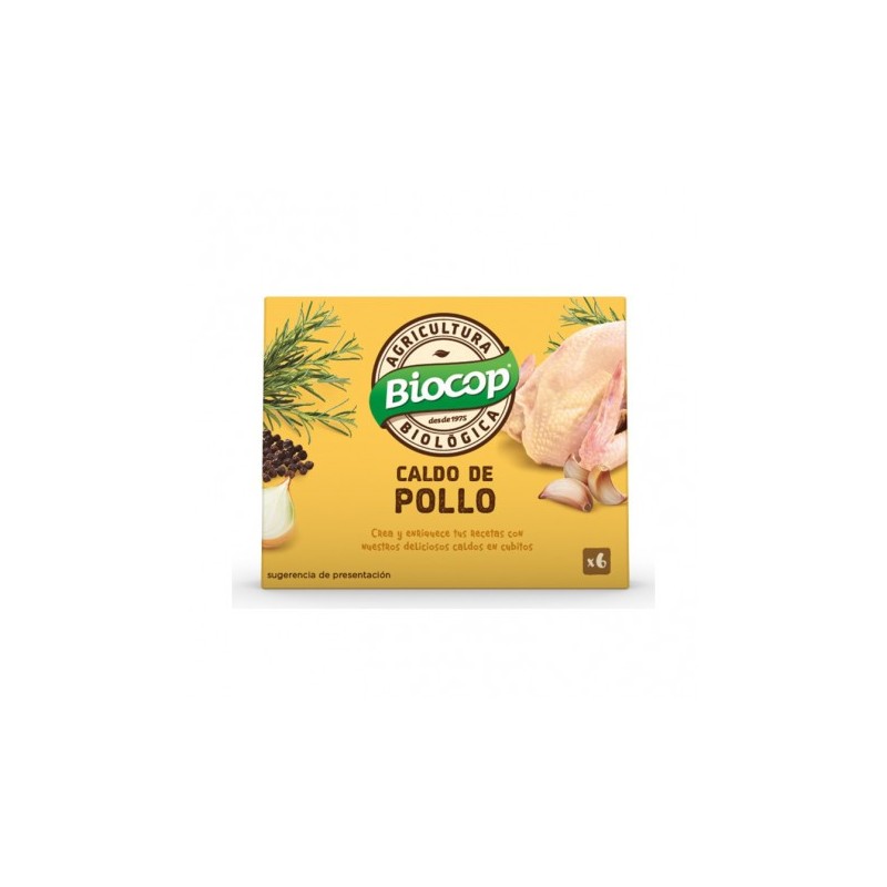 CALDO CUBITOS POLLO BIOCOP 6X11 G
