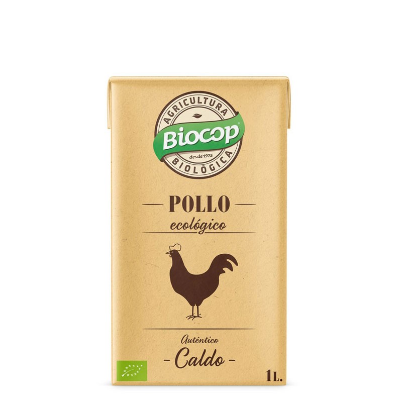 Caldo de Pollo autentico tetrabrik Bio 1L Biocop | Dietisur