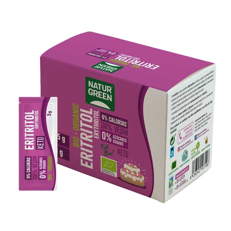 Eritritol sticks Bio 54x5g (270g) Naturgreen | Dietisur