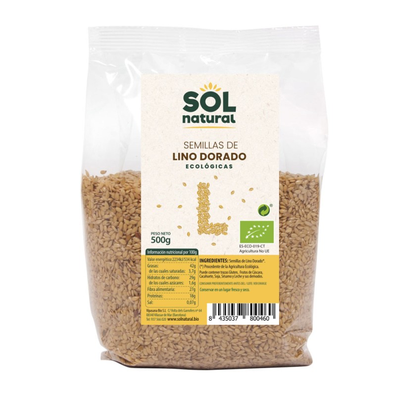 SEMILLAS DE LINO DORADO BIO 500 g