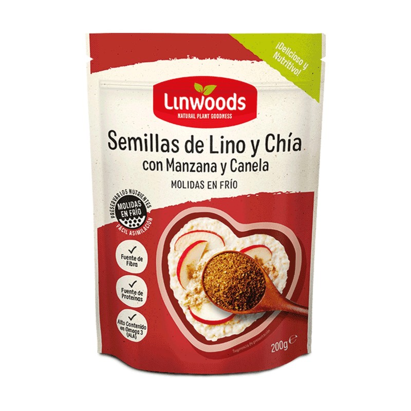 SEMILLAS LINO Y CHIA MANZANA Y CANELA MOLIDA BIO