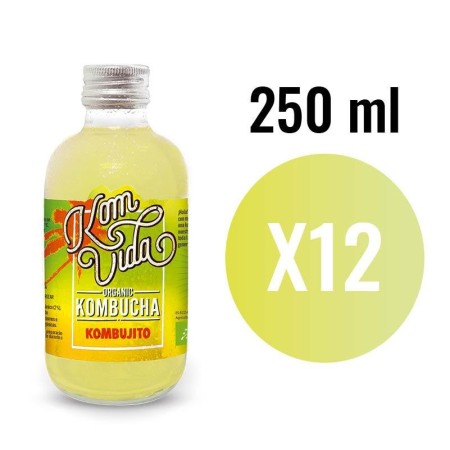 Kombucha Limon, Lima y Hierbabuena (Kombujito) Bio 12x250ml Komvida...