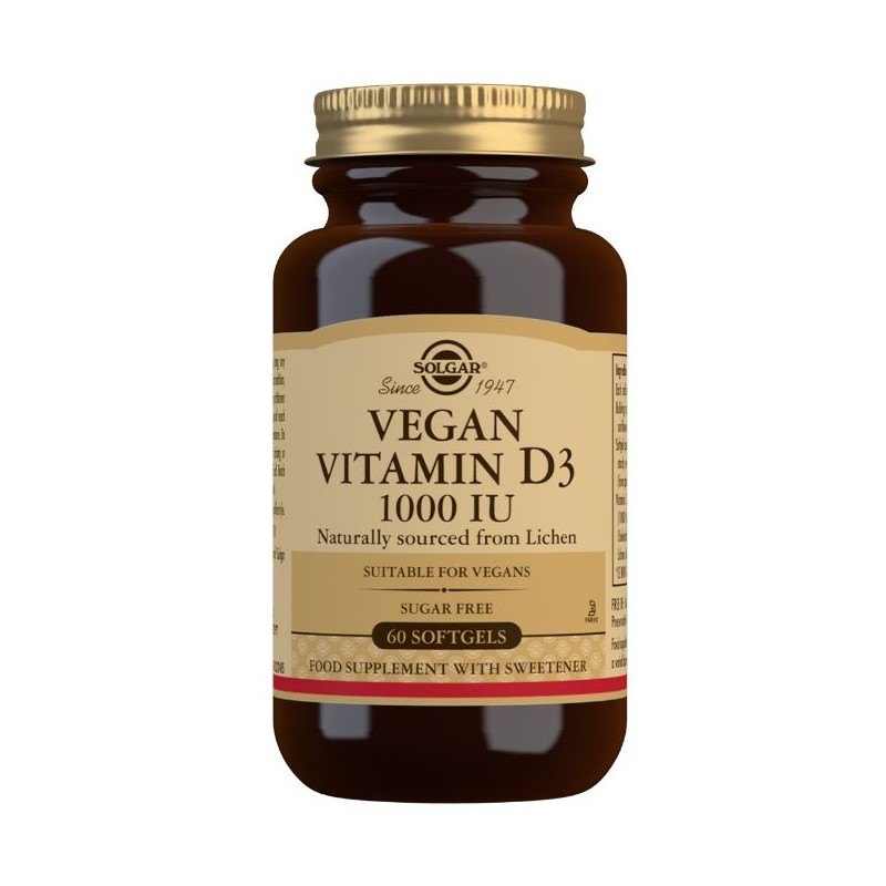 VITAMINA D3 VEGANA 1000 UI 60 Caps blandas