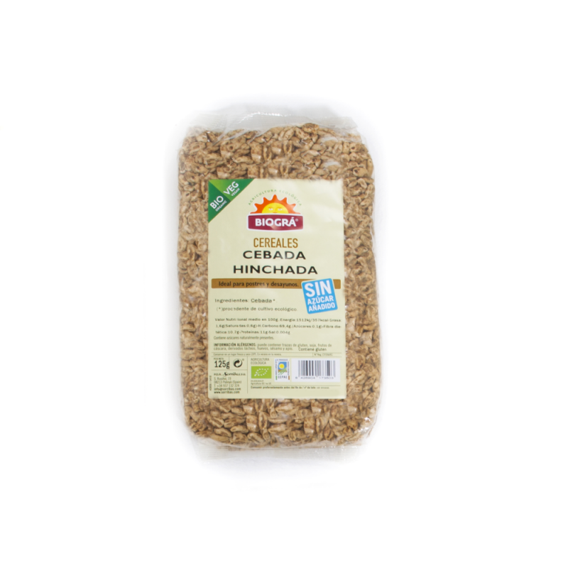 CEBADA HINCHADA S/AZUCAR Y S/MIEL 125G BIOGRA BIO