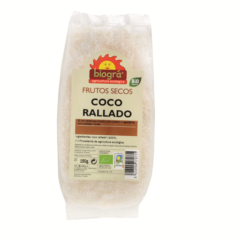 COCO RALLADO 150G BIOGRA