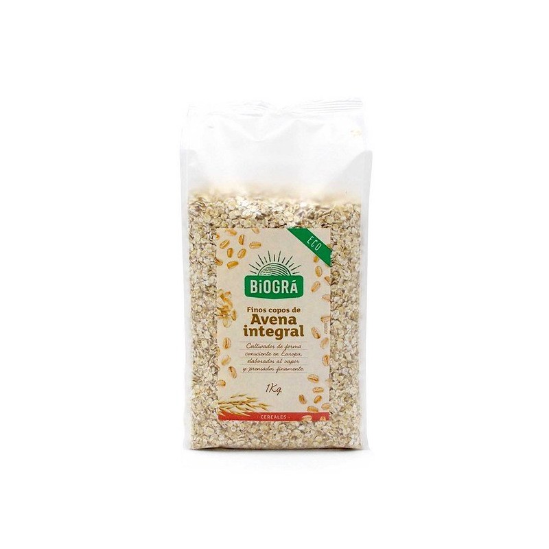 COPOS DE AVENA FINOS INTEGRALES 1KG BIO