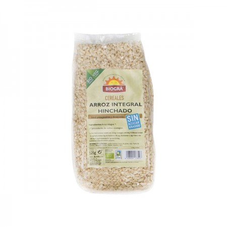 ARROZ INTEGRAL HINCHADO S/AZUCAR Y S/MIEL 125G BIO