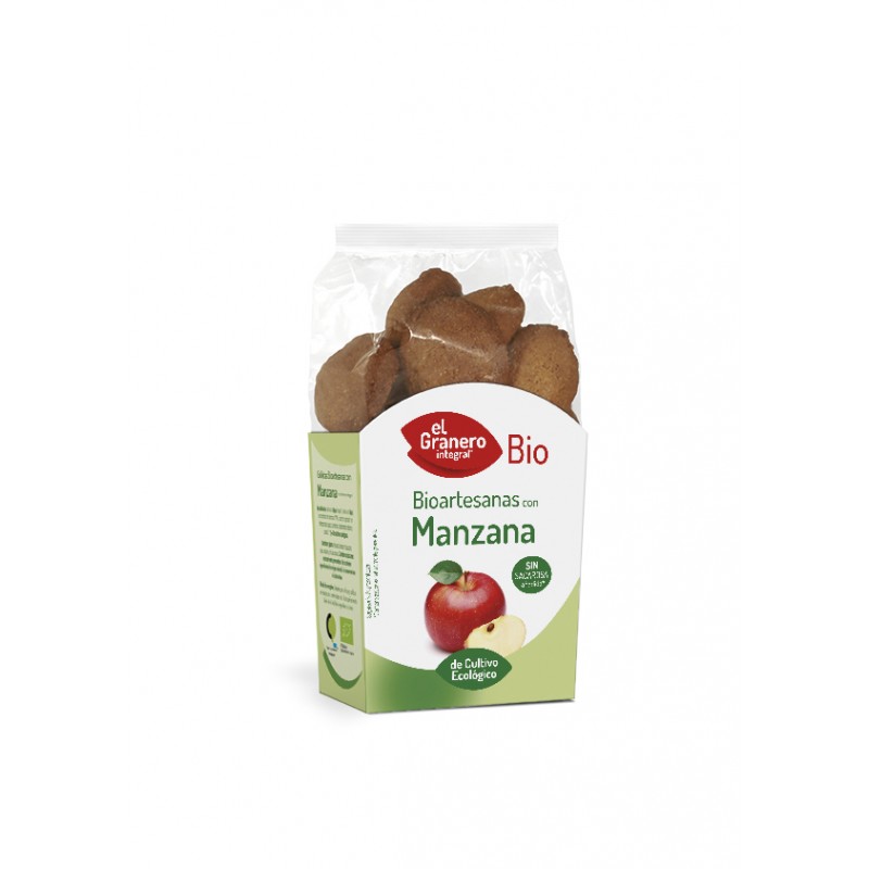 GALLETAS ARTESANAS CON MANZANA BIO 250 gr