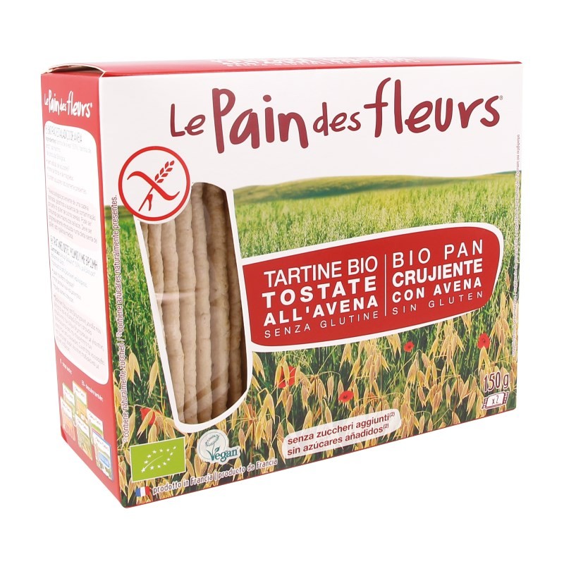 PAN DE FLORES CON AVENA SIN GLUTEN BIO 150 gr