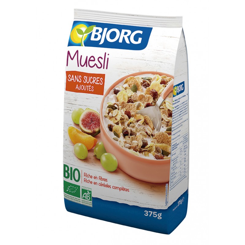 MUESLI FRUTAS SIN AZUCAR AÑADIDO BIO 375 gr