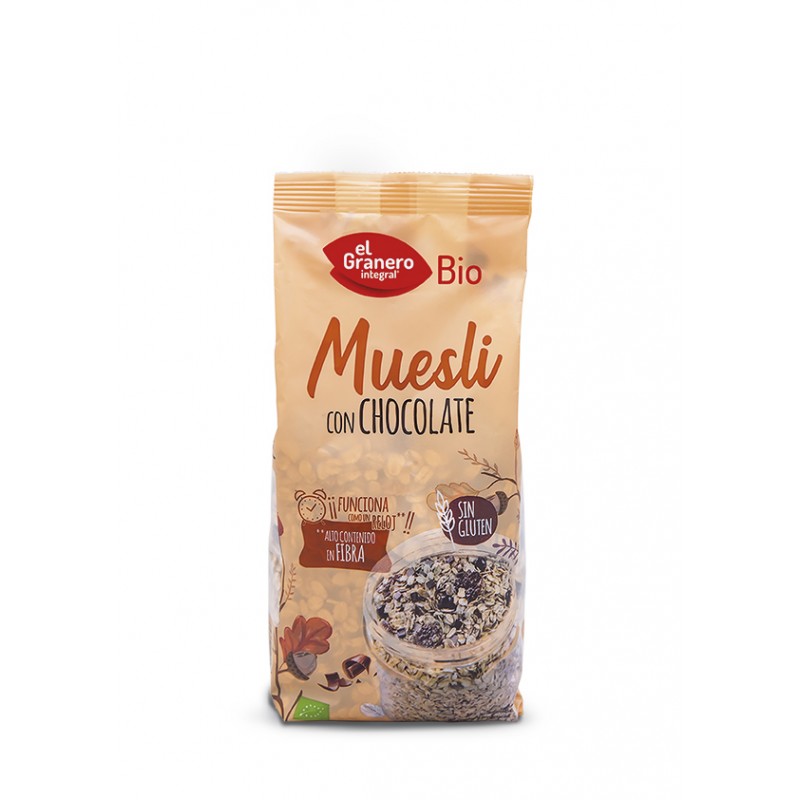 MUESLI CON CHOCOLATE SIN GLUTEN BIO 375 gr
