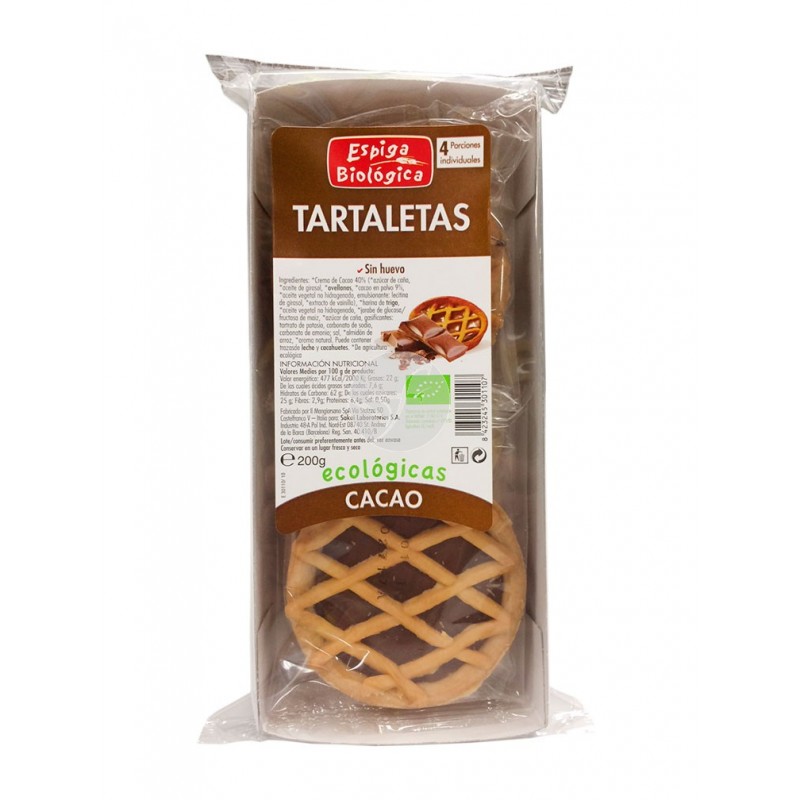 BIO TARTALETA CHOCOLATE ECO 4 ud