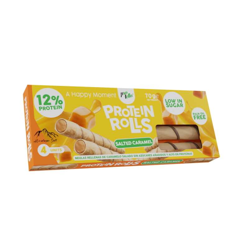 PROTEIN ROLLS SALTED CARAMEL 70gr 14% DE PROTEINA