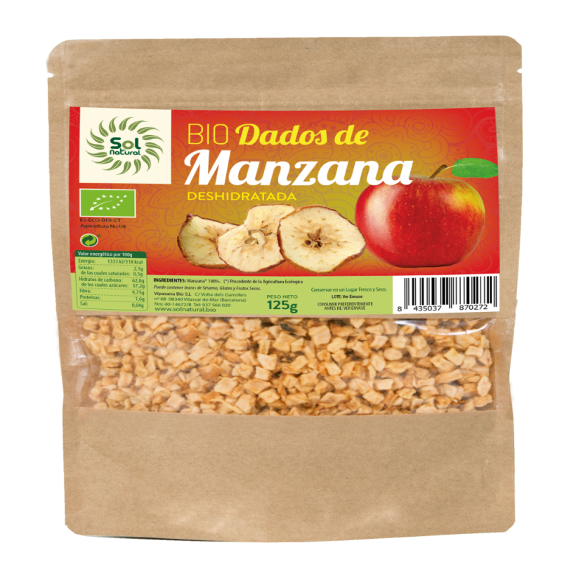 DADOS DE MANZANA BIO 125 g