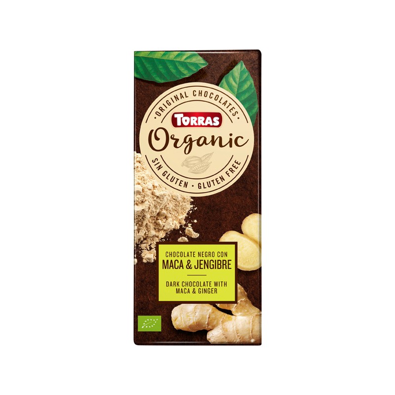 CHOCOLATE NEGRO CON MACA & JENGIBRE 100 gr