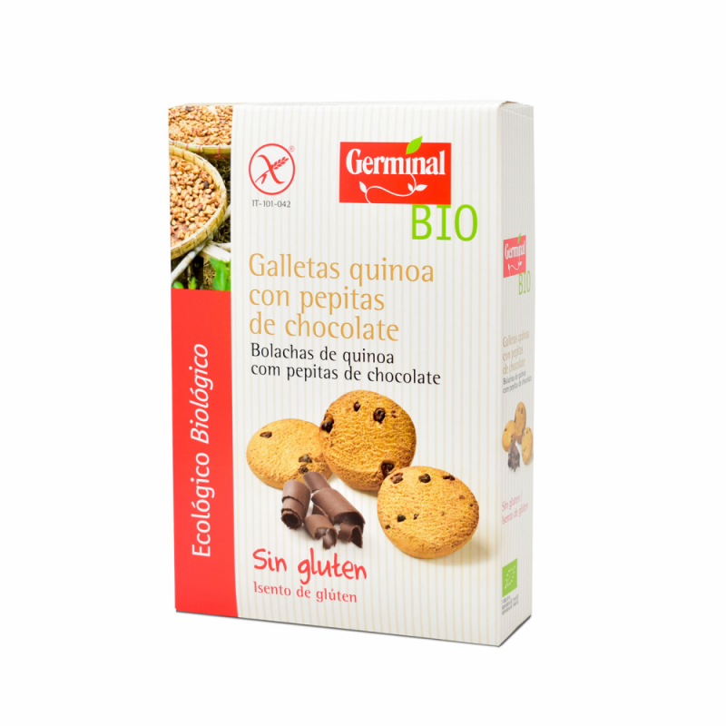 GALLETAS S/GLUTEN QUINOA PEPITAS CHOCO BIO 250 g