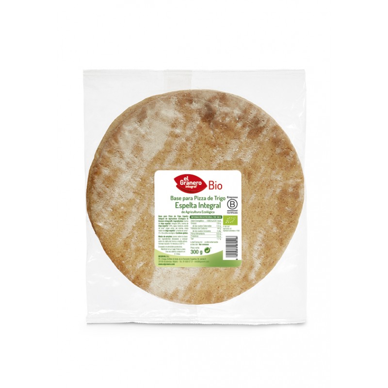 BASES DE TRIGO ESPELTA INTEG PARA PIZZA BIO 2 uds