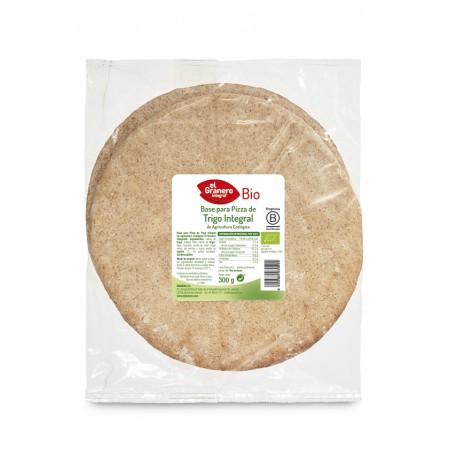 BASES DE TRIGO INTEGRL PARA PIZZA BIO 2 UD 300 gr