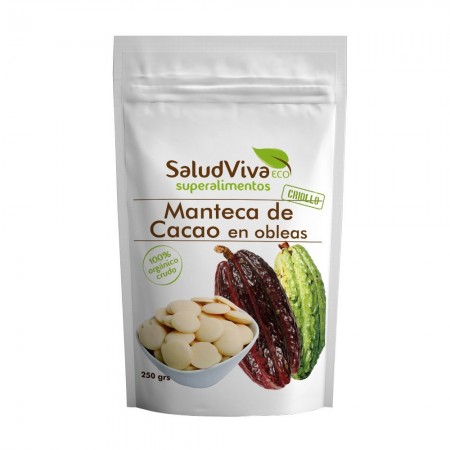 MANTECA DE CACAO EN OBLEAS 250 g ECO
