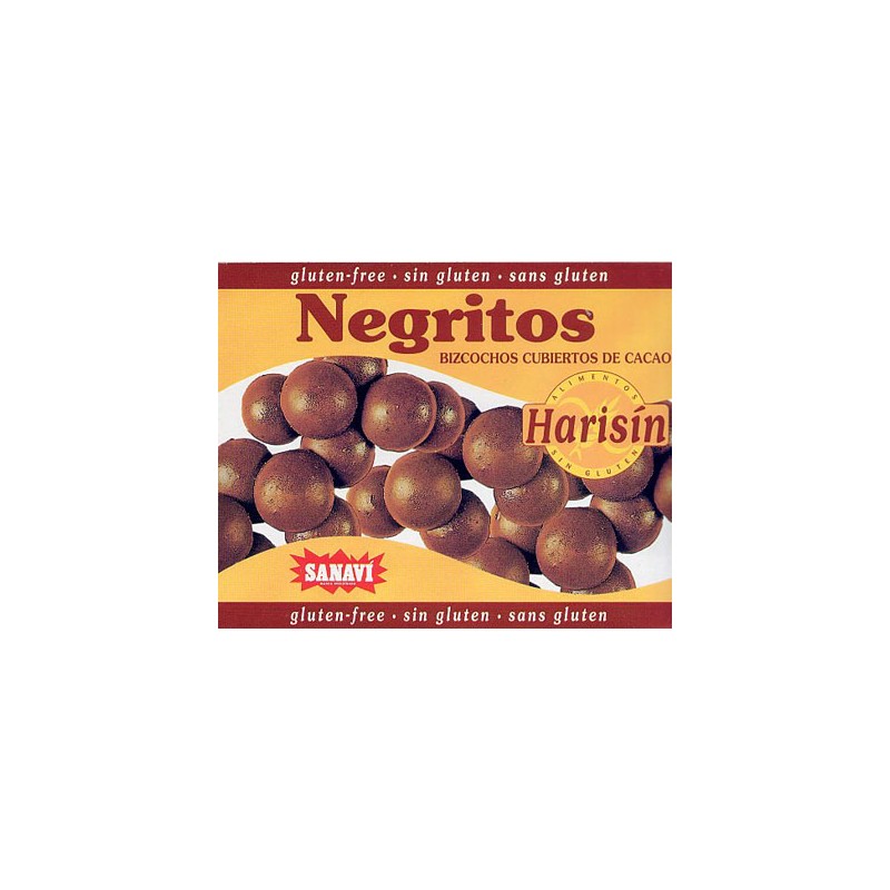 NEGRITOS BIZCOCHOS CON CHOCOLATE SIN GLUTEN 150 g
