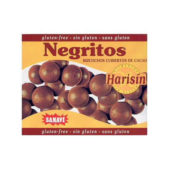 NEGRITOS BIZCOCHOS CON CHOCOLATE SIN GLUTEN 150 g