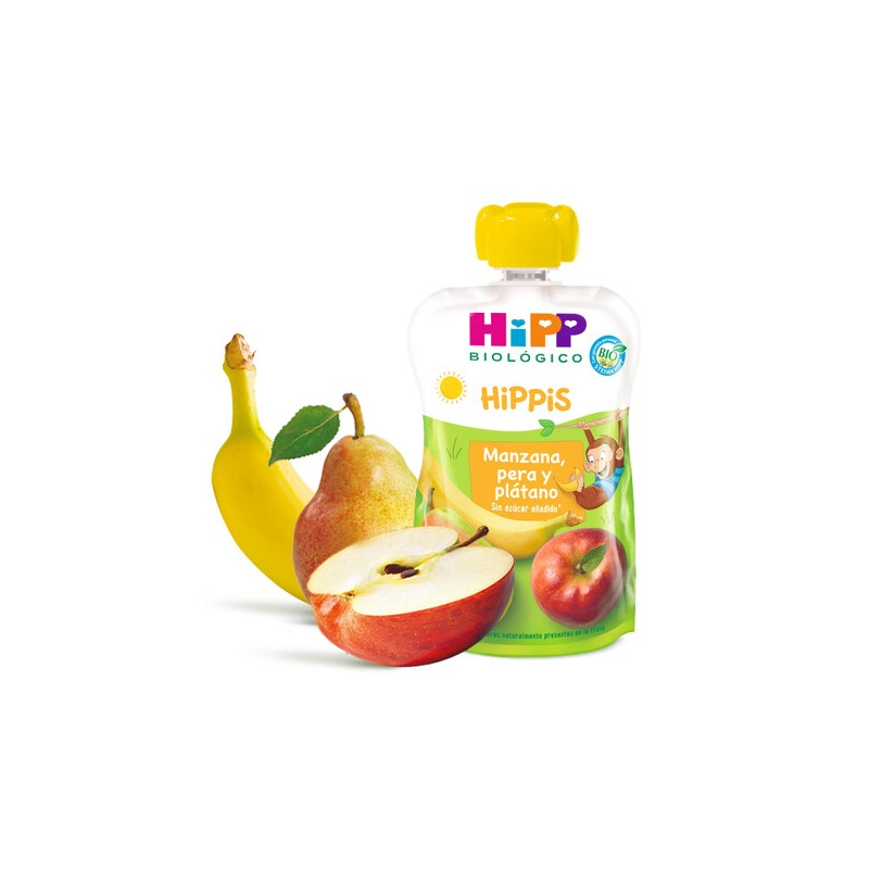 POUCHES DE MANZANA PERA Y PLATANO BIO 100 g
