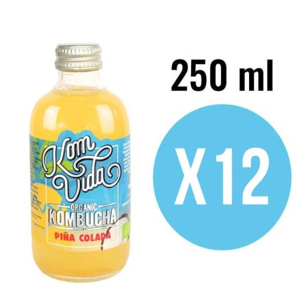 Kombucha Piña Colada Bio 12x250ml Komvida | Dietisur