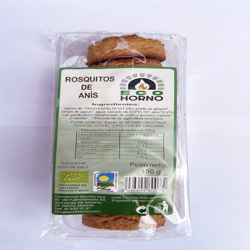 ROSQUITOS DE ESPELTA Y ANIS 150 g