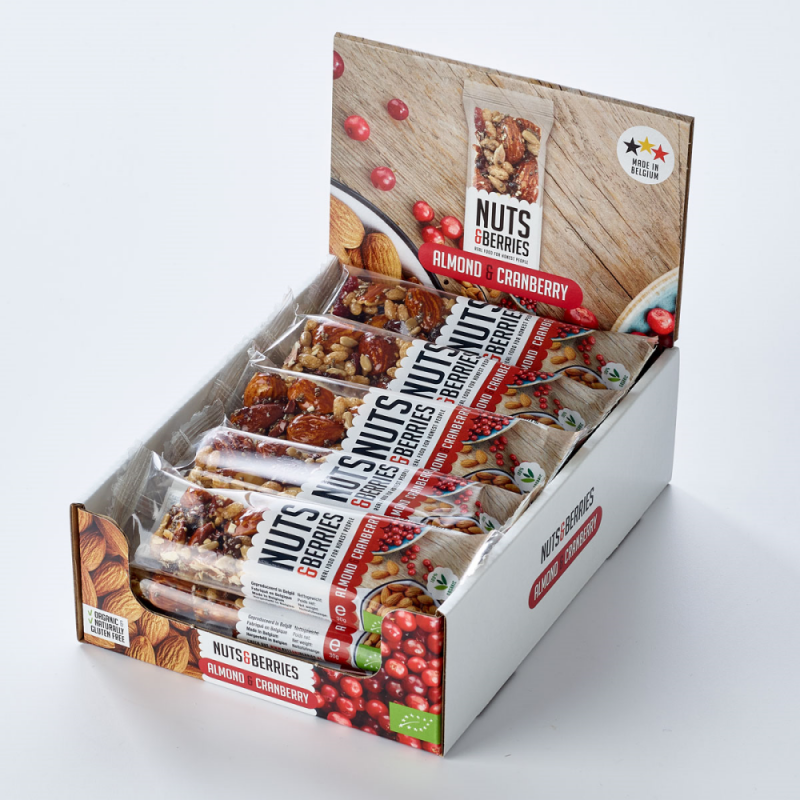CAJA 15 BARRITAS ALMENDRAS Y ARANDANOS 30 g